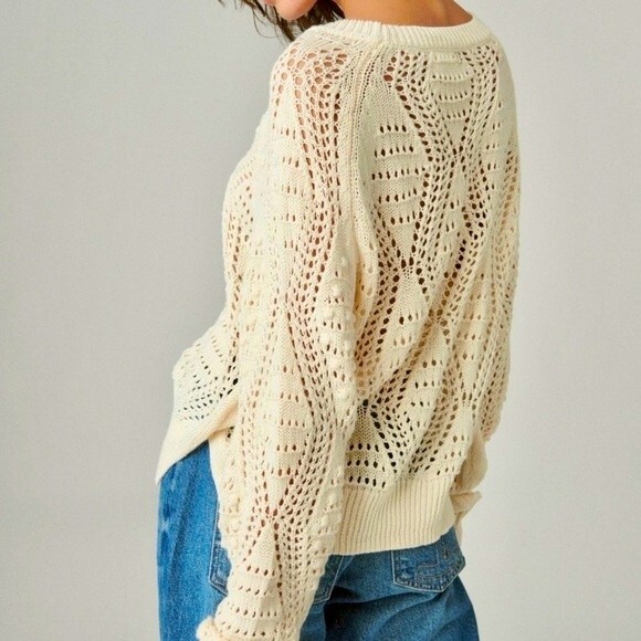 NWOT Lucky Brand Open Stitch Pullover Sweater Sz XXL - Picture 3 of 10